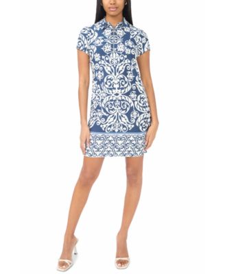 Women's Cap-Sleeve O-Zip Swing Dress