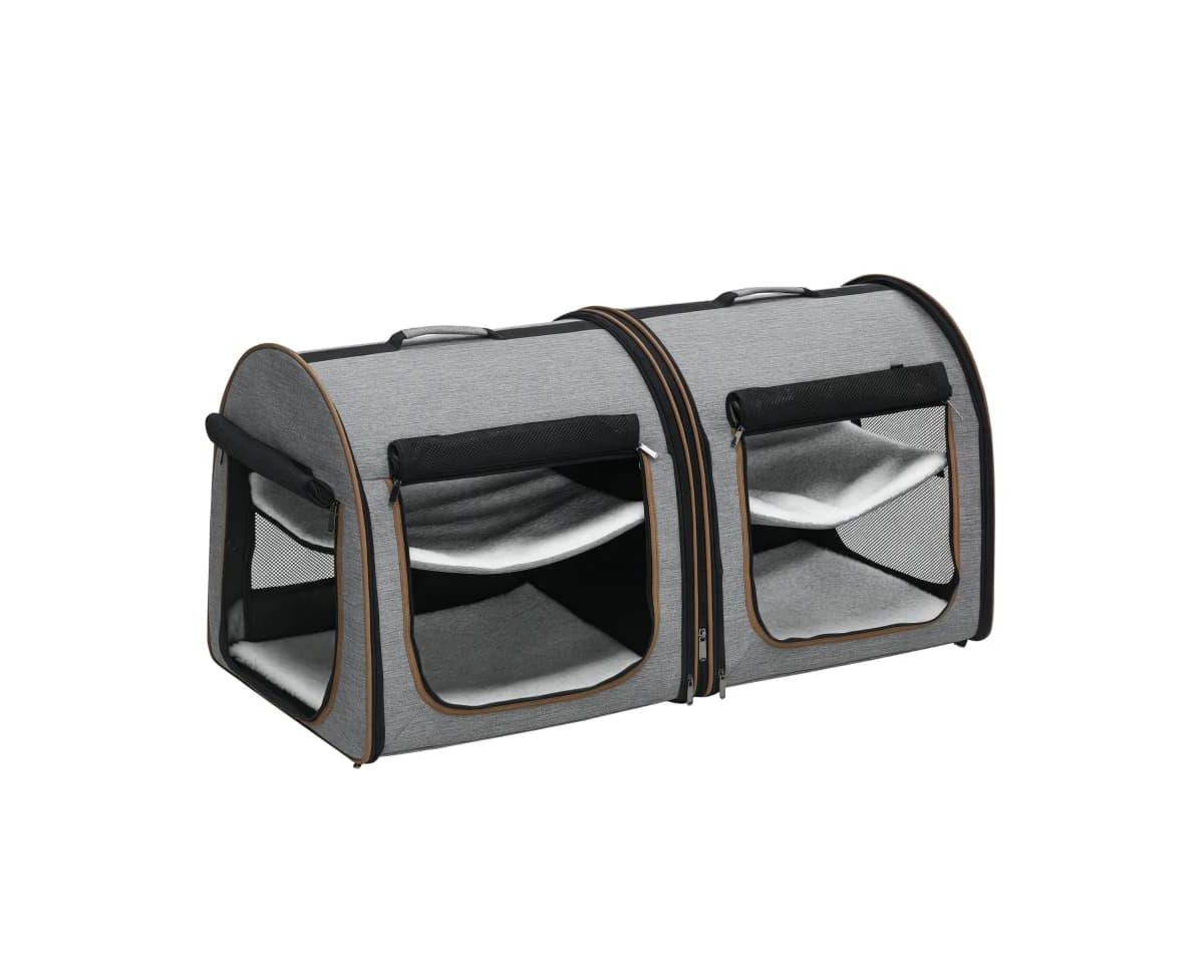 Zeus & Ruta Travel Cat Crate Portable Soft-Sided Cat Carrier Bag