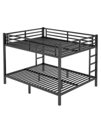 Metal Queen/Queen Bunk Bed - Space-Saving, Noise-Reduced