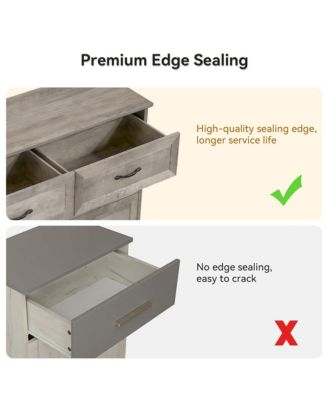 Modern 6-Drawer Dresser for Bedroom, Wide Chest of Drawers Storage Organizer