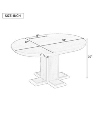 Extendable Oval Dining Table, Solid