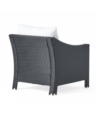 Wicker Club Chairs with Water-Resistant Cushions