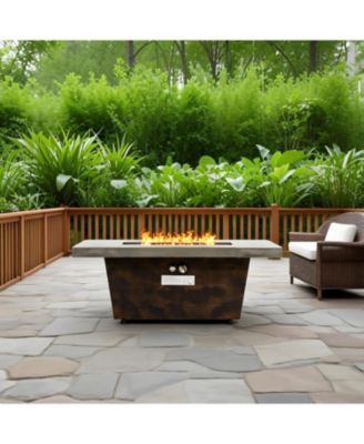 42" Gas Fire Pit Table, Rectangle, 50000BTU