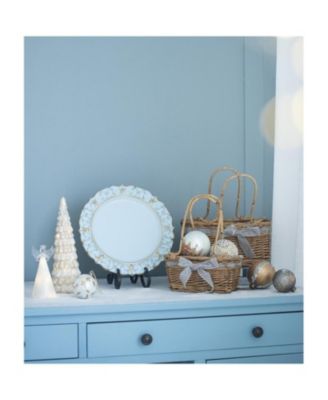 4.7" Glass Christmas Ball Ornaments Decorative Hanging Tree Ornaments Set of 4