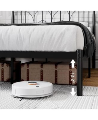 Bed Frame with Headboard, Metal Platform Bed Modern Mattress Foundation with Under Bed Storage, No Box Spring Needed
