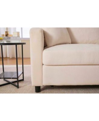 Sleeper Sofa Bed, Pull Out Couch, 2-Seater Linen Convertible Sofa