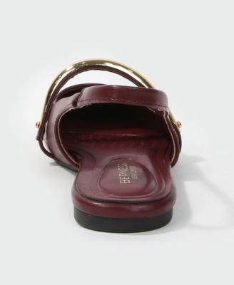 Women's Reina Slingback Flats with Gold-Tone Bar Detail