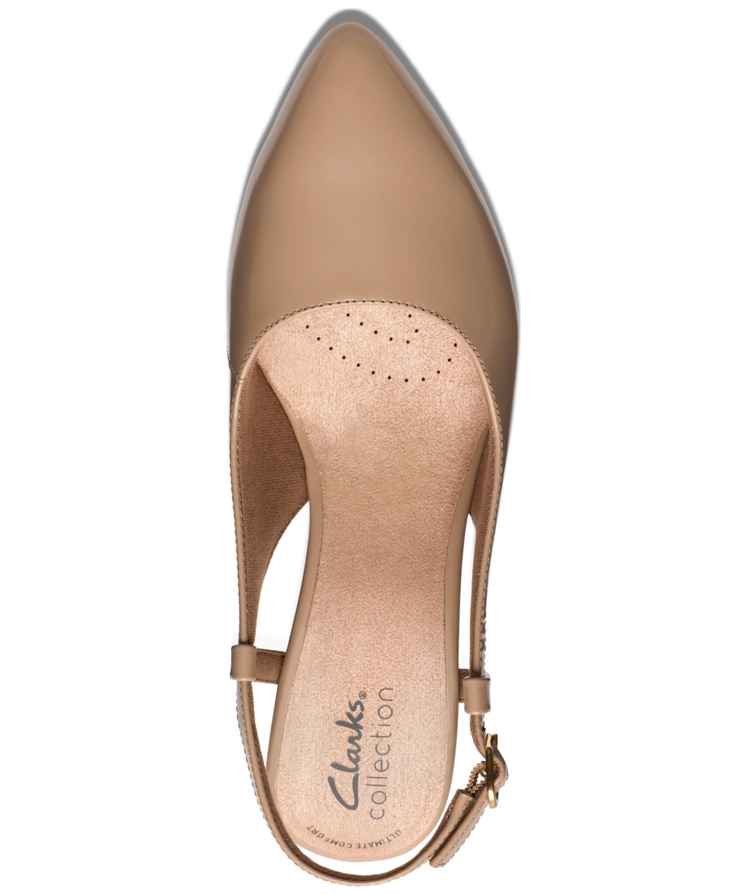 Женские туфли Clarks Kepley Star Pointed Toe Dress Pumps, цвет: Бежевый кожаный — фото 4