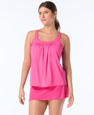 Women's Ultra Fit Embellished-Strap Tankini Top