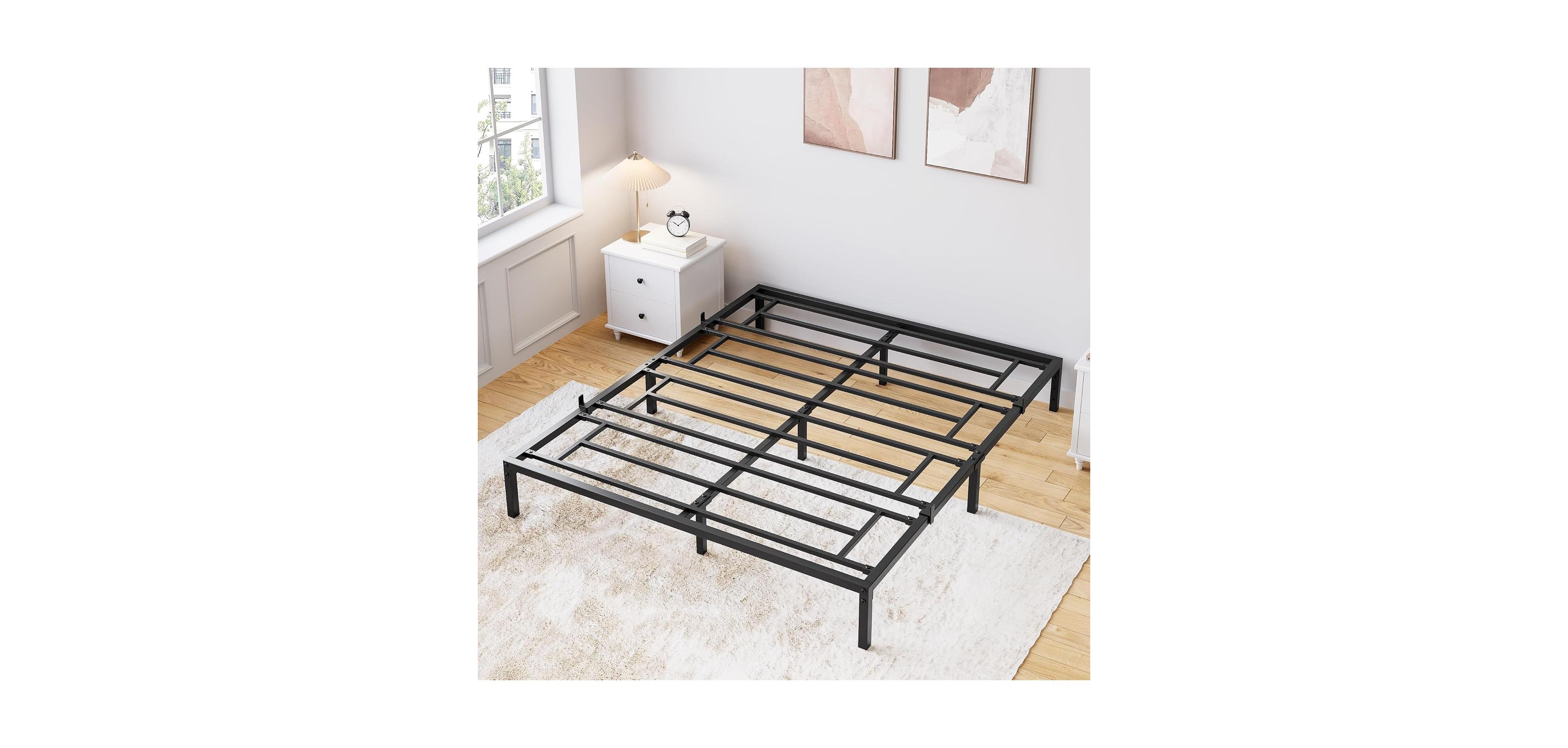 gaomon 12 Inch Bed Frame No Box Spring Needed, Heavy Duty Metal Platform Bed Frame Size for Bedroom Easy Assembly, Noise Free