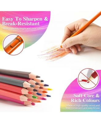 12 Colors Coloring Pencils Set, Softcore Hexagonal Colored Pencil, Sketching Drawing Pencils for Beginners, Art Supplies for Drawing