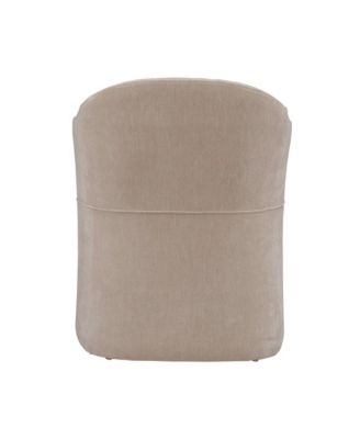 Accent Dining Chair with Castors - Squared Arm - Wicker Upholstry