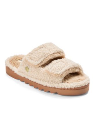 Women's Regina Teddy Double Band Slide Slipper