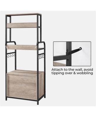 Metal Multilayered Gray Microwave Stand