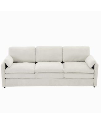 Streamdale Gray 89" Cozy Upholstered 3-Seater Oversized Comfy Cloud Sofa with Plush Double Cushions.