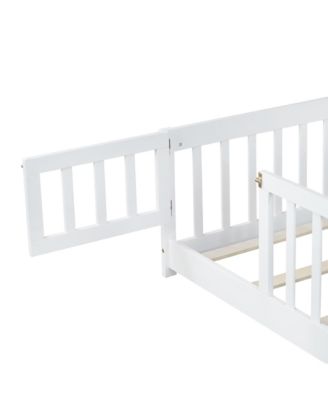 Twin Floor Bed with Fence & Door