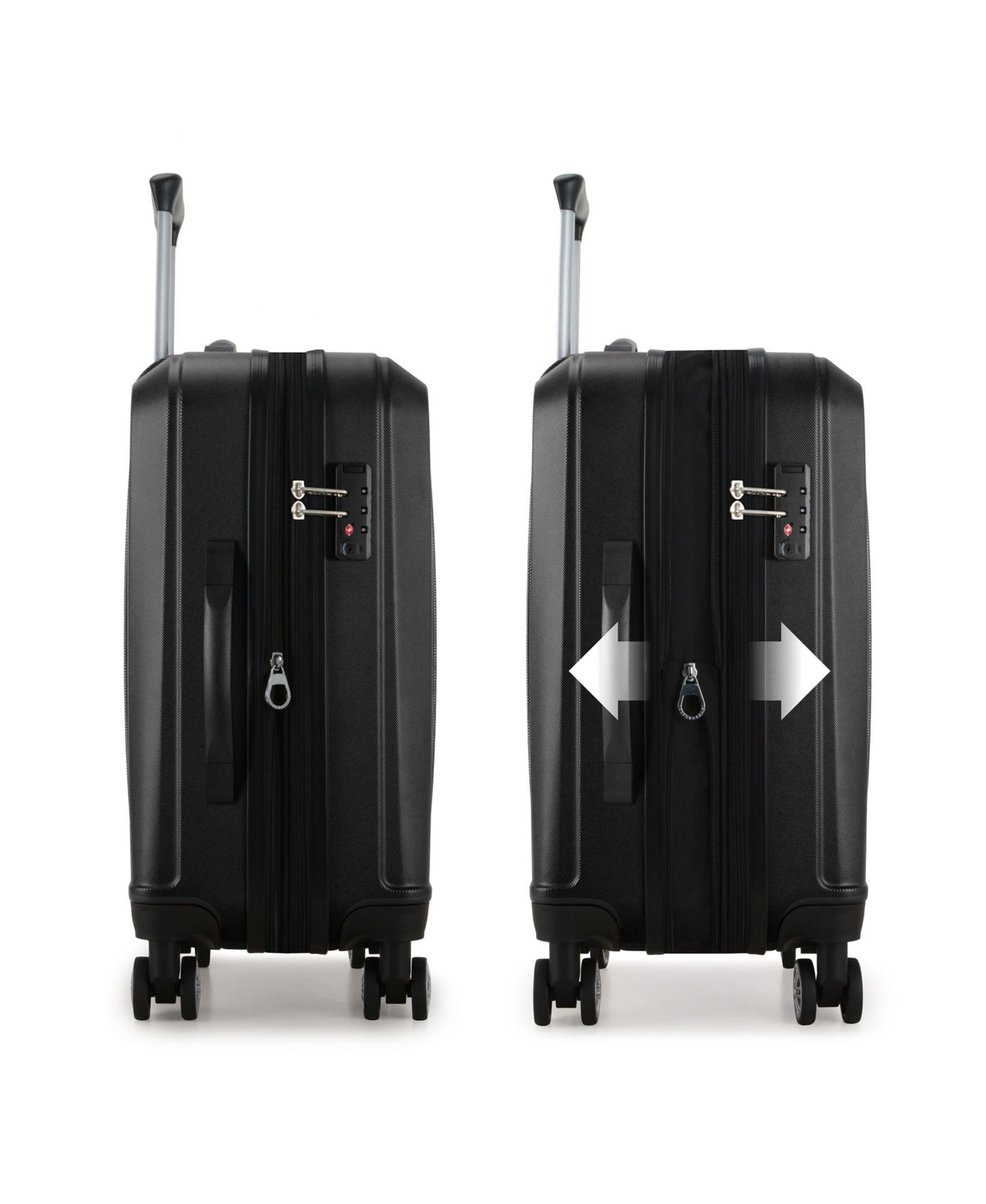 Чемоданы Elite Luggage Dori 3-Pc. Hardside Expandable Spinner Luggage Set, цвет: Чёрный — фото 3