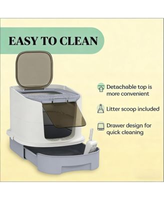 Easy to Clean Litter Box Covered Cat Litter Box