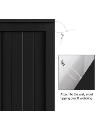 Wooden Bathroom Cabinet 32.5-Inch Height with 4 Drawers and Cupboard