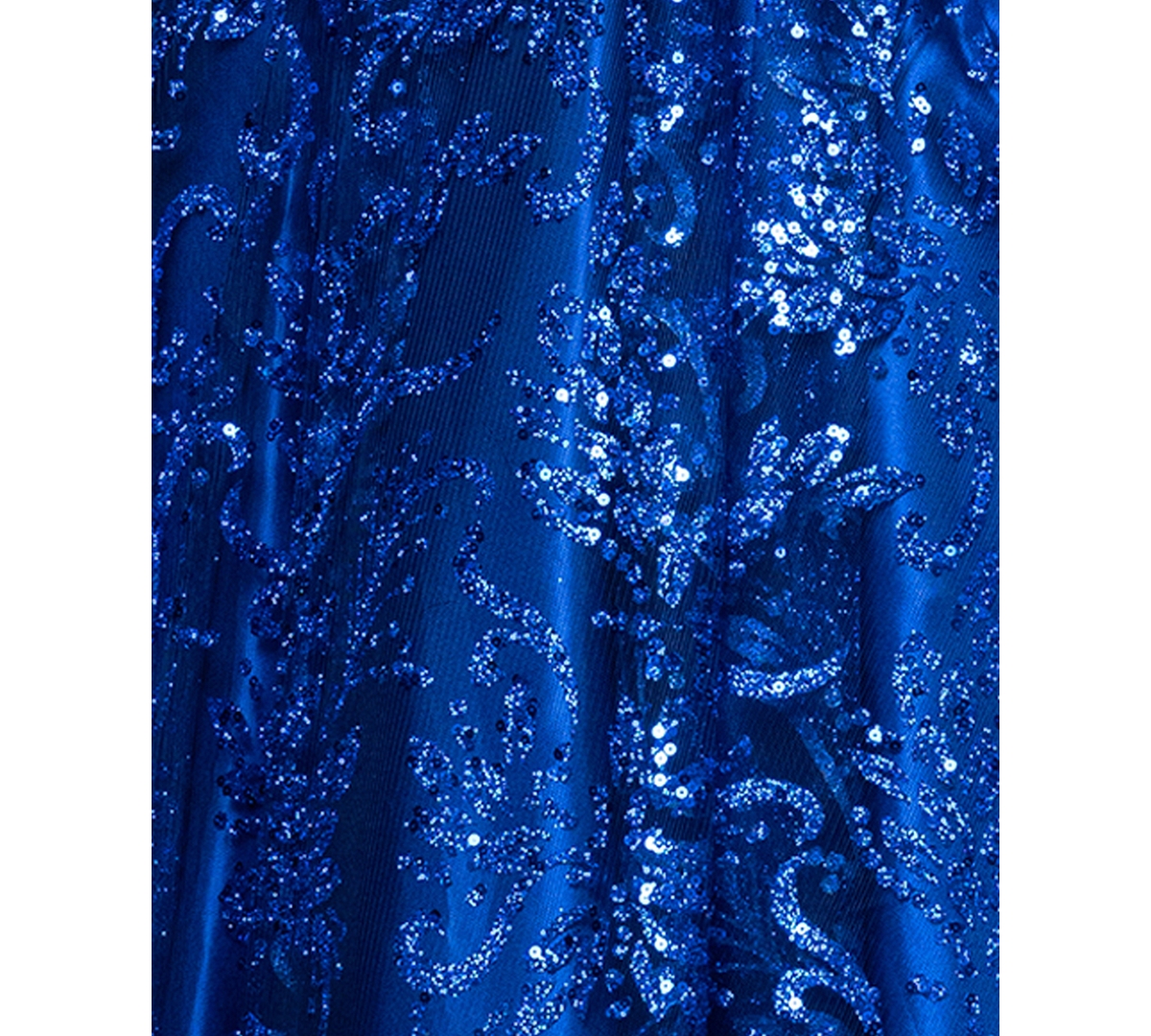 Blondie Nites Juniors' Glitter Lace-Up Sweetheart Gown