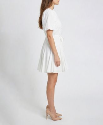 Women's Cotton Soutache Fit & Flare Shirt Dress