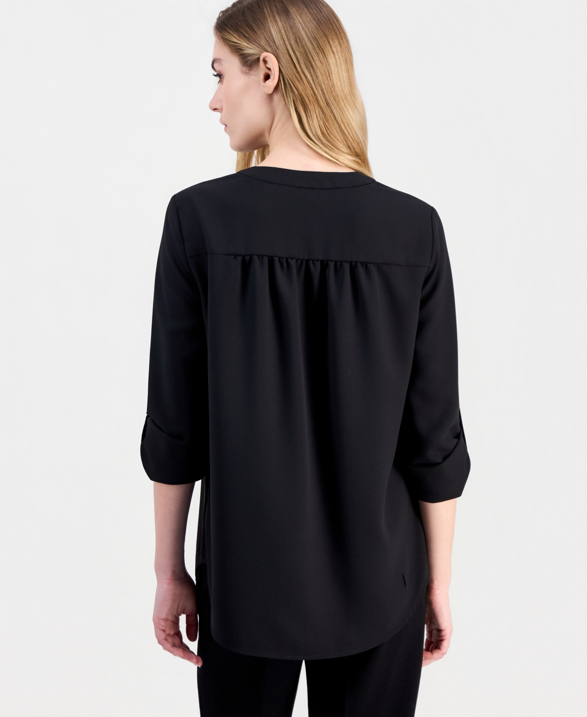 Anne Klein Women's 3/4-Sleeve V-Neck Top
