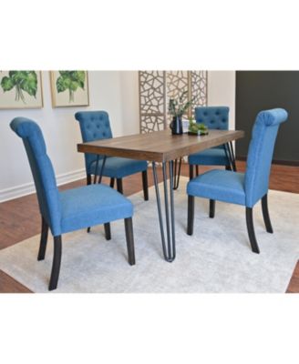 Hairpin Dining Set Table + 6 Chairs (4 Colors