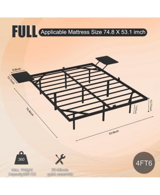 Streamdale  Furniture Full Size Bed Frame, Heavy Duty, LED Light