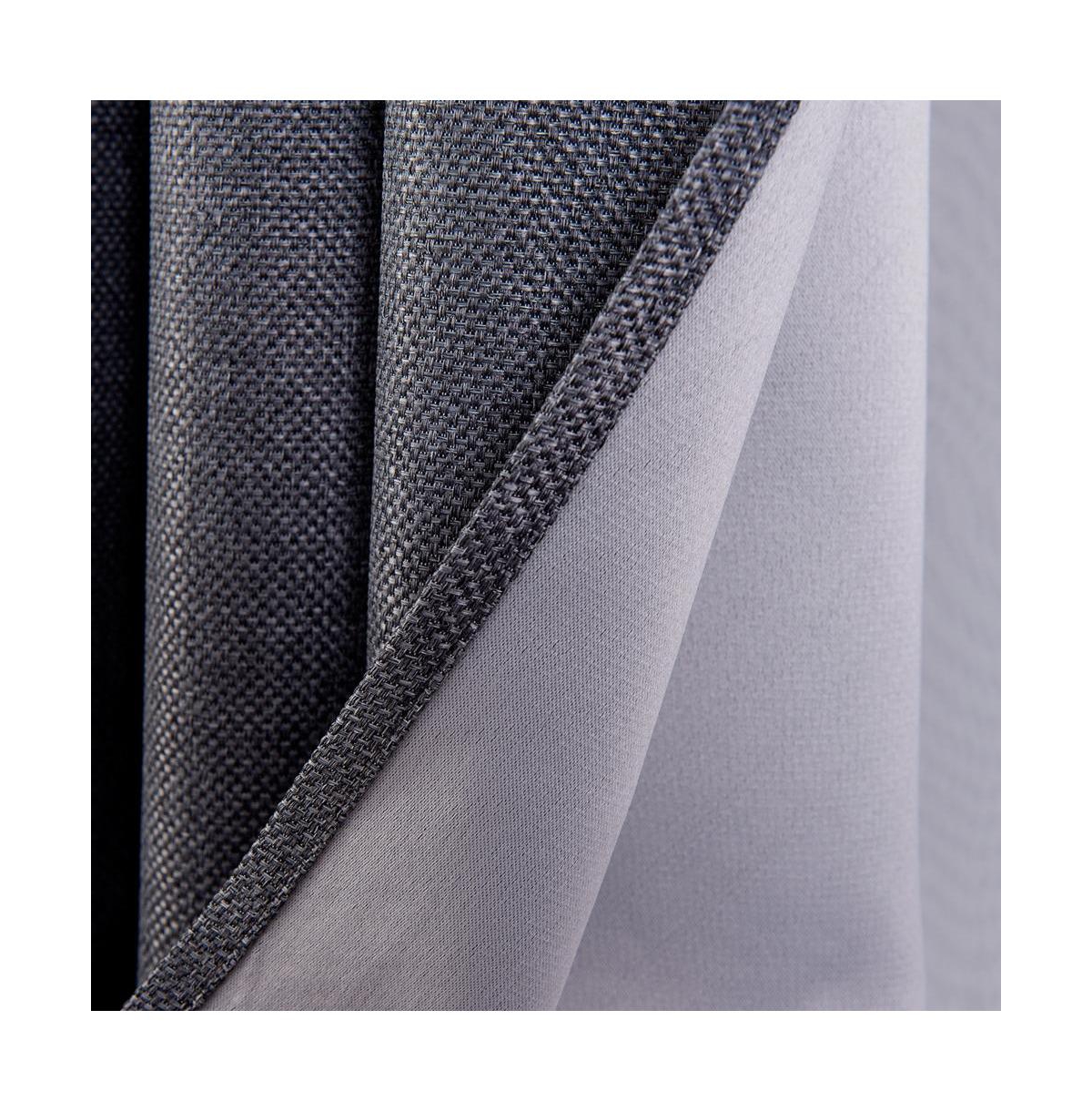 Oliva Gray Lucas Jacquard Blackout Grommet Panel