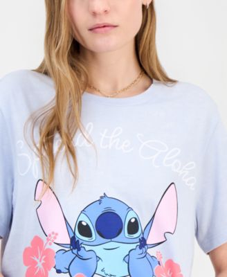 Juniors' Stitch Aloha Mineral Wash Graphic T-Shirt