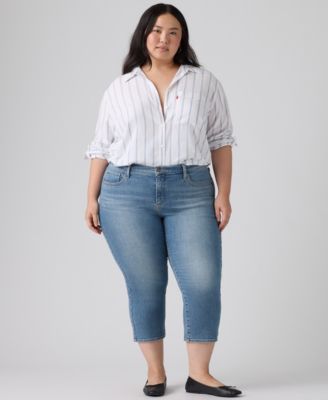 Plus Size 311 Shaping Mid-Rise Skinny Capri Jeans