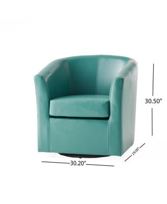Corley Club Chair: Swivel Barrel Chair