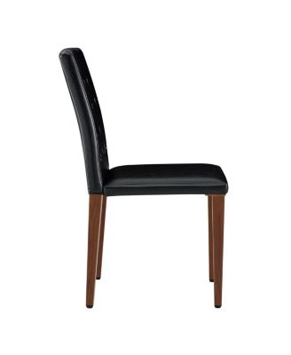 Streamdale Elegant PU Dining Chair with Ergonomic Buckle Backrest