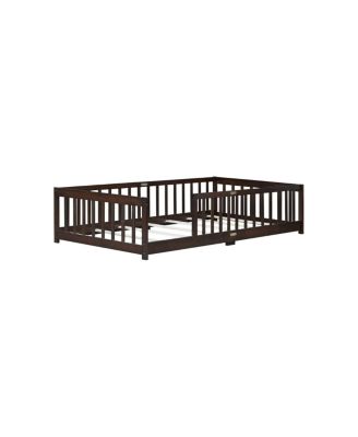 Twin Size Floor Bed with Fence