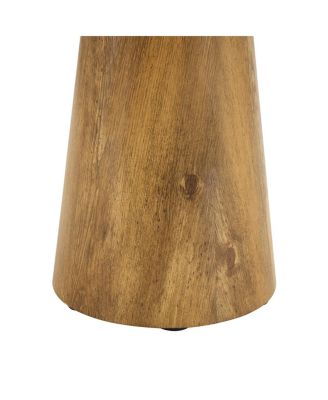 Wood Grain MDF Round Coffee Table - 19.6" D, 18.8" H