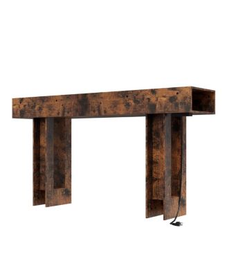 Streamdale Natural Vintage Brown 63-Inch Console Table for Entryway, Hallway, Living Room