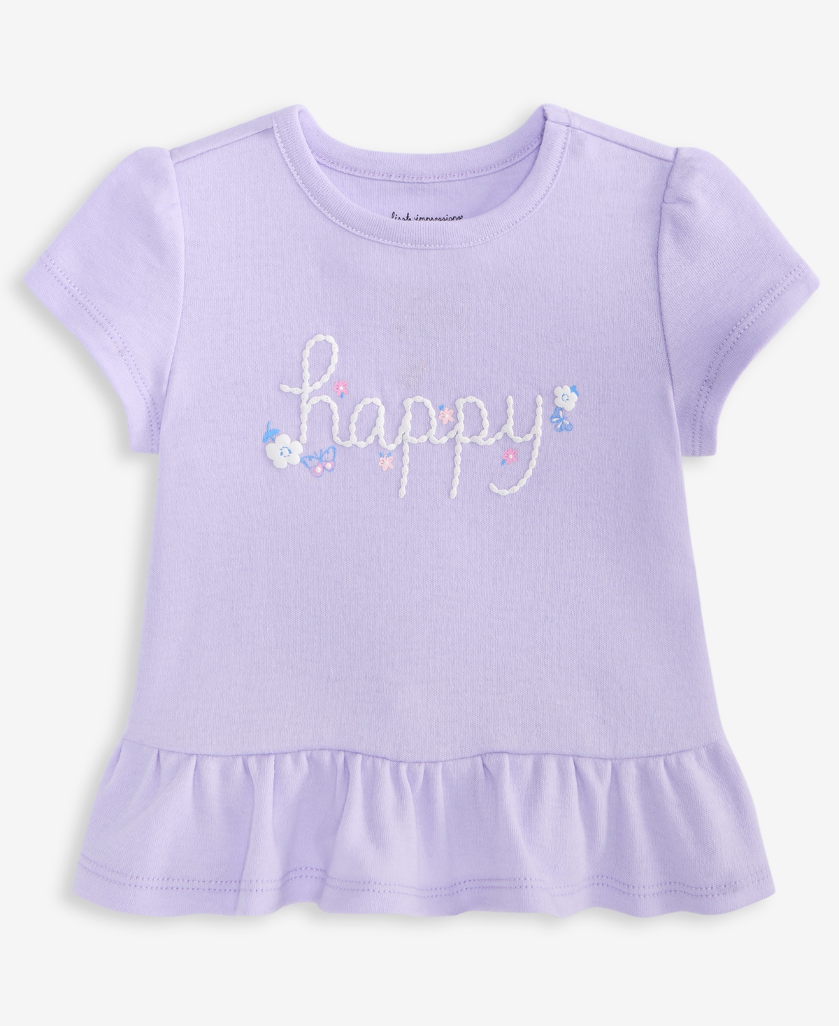 First Impressions Baby Girls' Happy Peplum T-Shirt, Macy's Exclusive