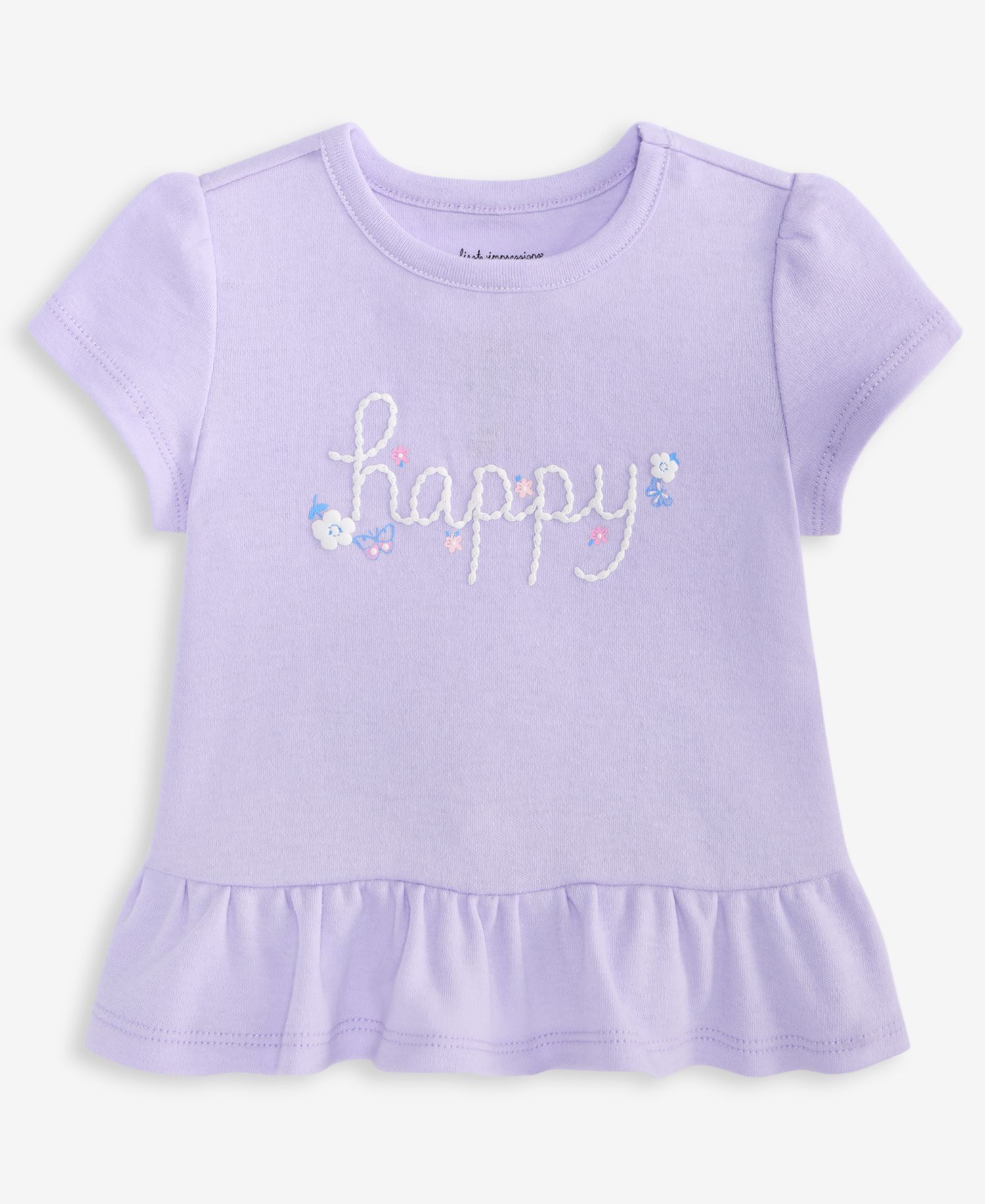 Baby Girls' 3M-24M Mix and Match Happy Peplum T-Shirt