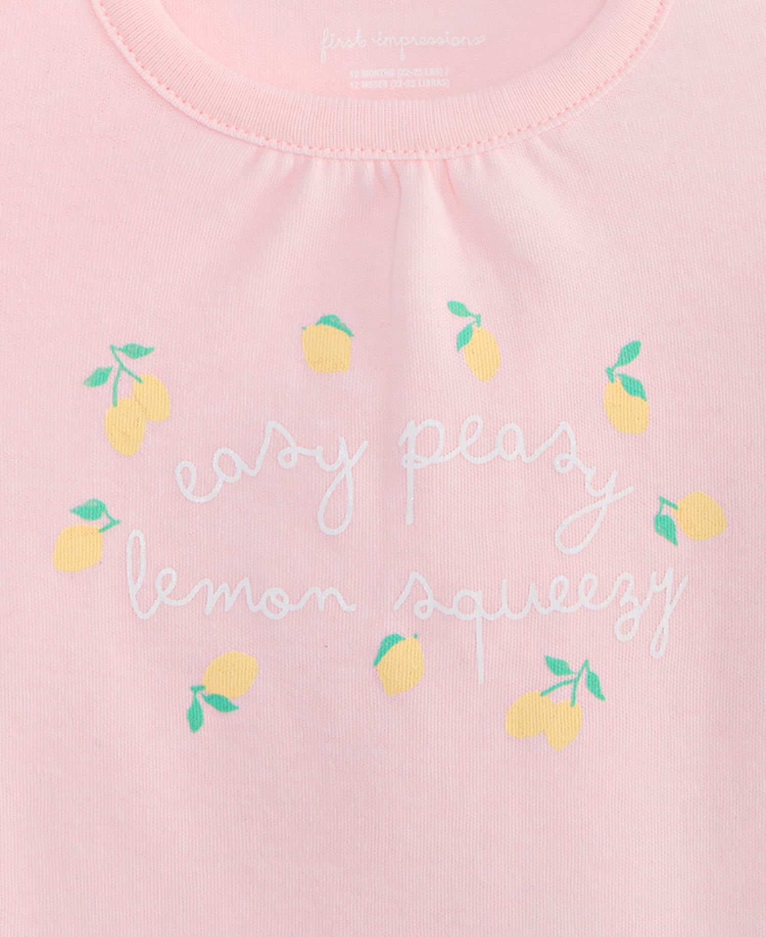 Baby Girls' 3M-24M Mix and Match Lemon Squeezy Flutter-Sleeve T-Shirt