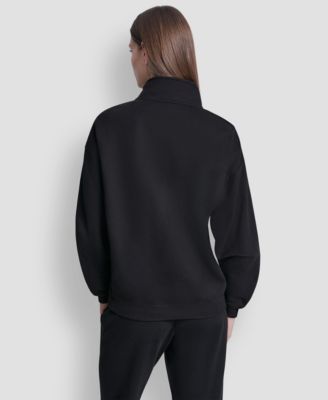 Women's Classic Logo Elastic Oversized Quarter-Zip Top