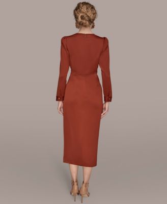 Women's Ruched Midi Dress