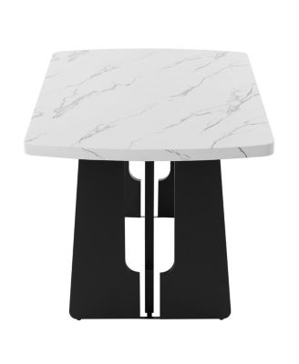 63" Modern Faux Marble Dining Table