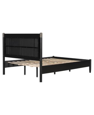Solid Wood Queen Bed, Heavy Duty Support
