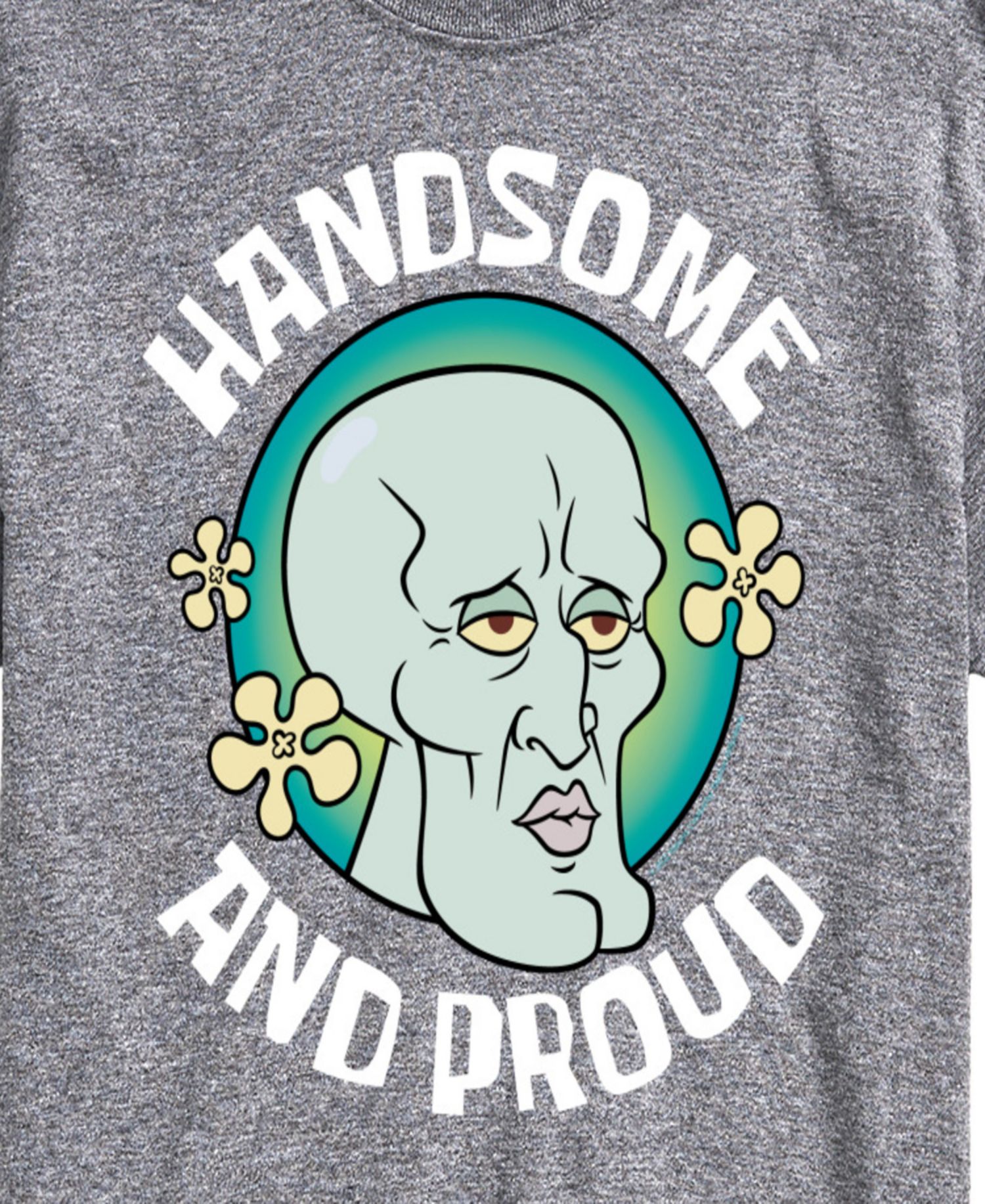 Men's Handsome & Proud Squidward Printed Short-Sleeve Graphic T-Shirt