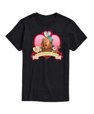 Men's Wizard of Oz Heart Cowardly Lion Printed Short-Sleeve Graphic T-Shirt
