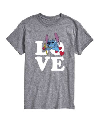 Men's Lilo & Stitch Love Cupid Stitch Printed Short-Sleeve Graphic T-Shirt