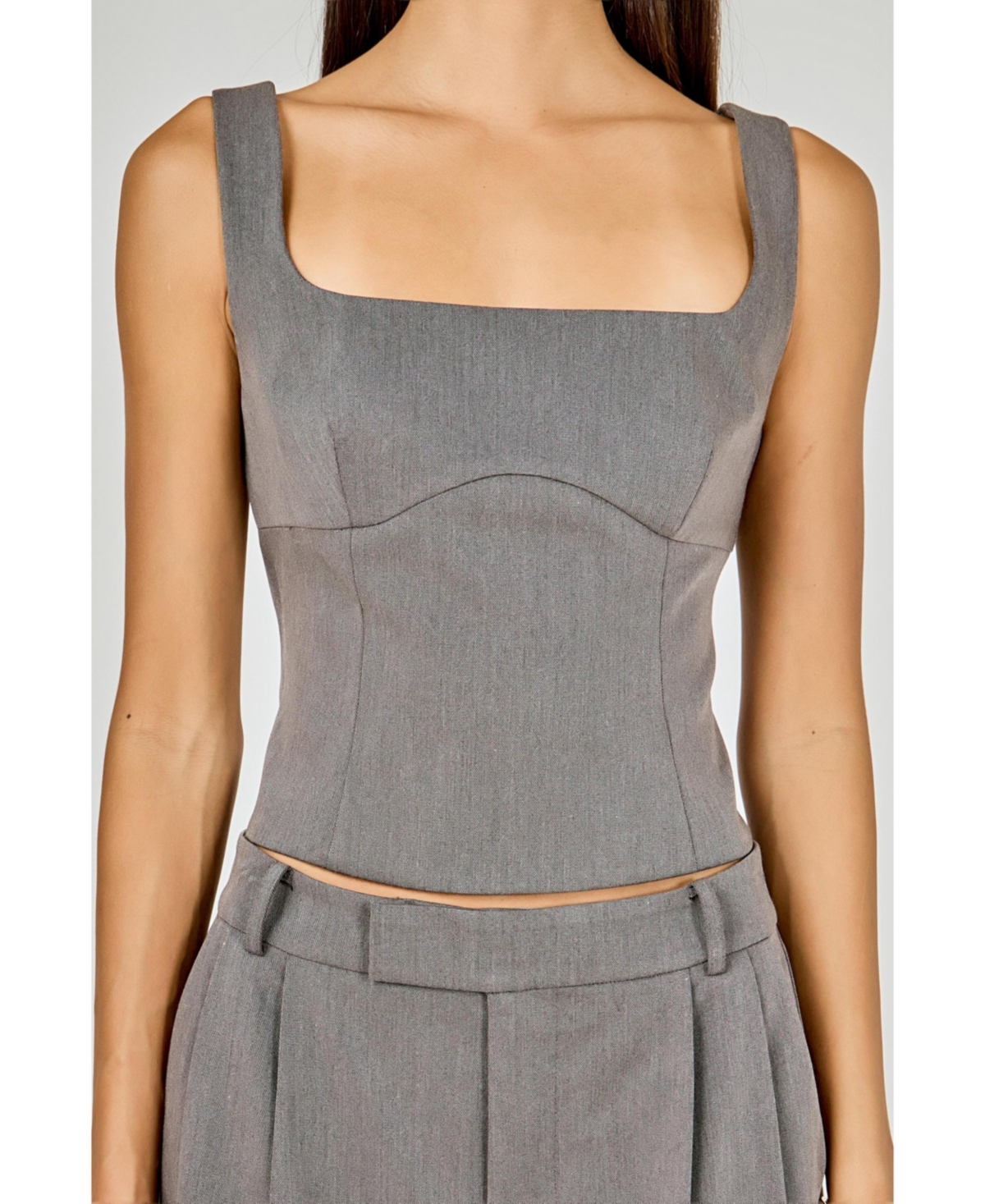 endless rose Women's Back Bow Sleeveless Fitted Top