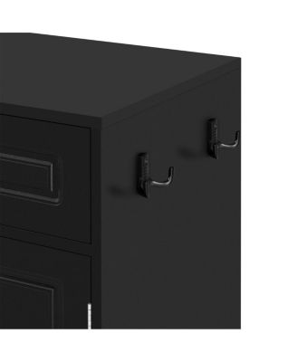  Farmhouse Sideboard with 3 Drawers, 4 Doors, 59.1" Storage Buffet