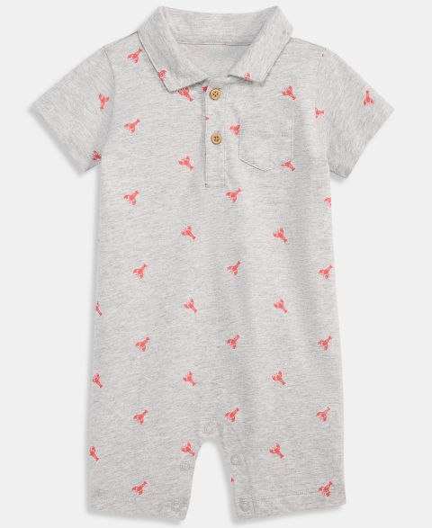 Комбинезон First Impressions 100% Cotton Romper для мальчиков-малышей, цвет: Серый