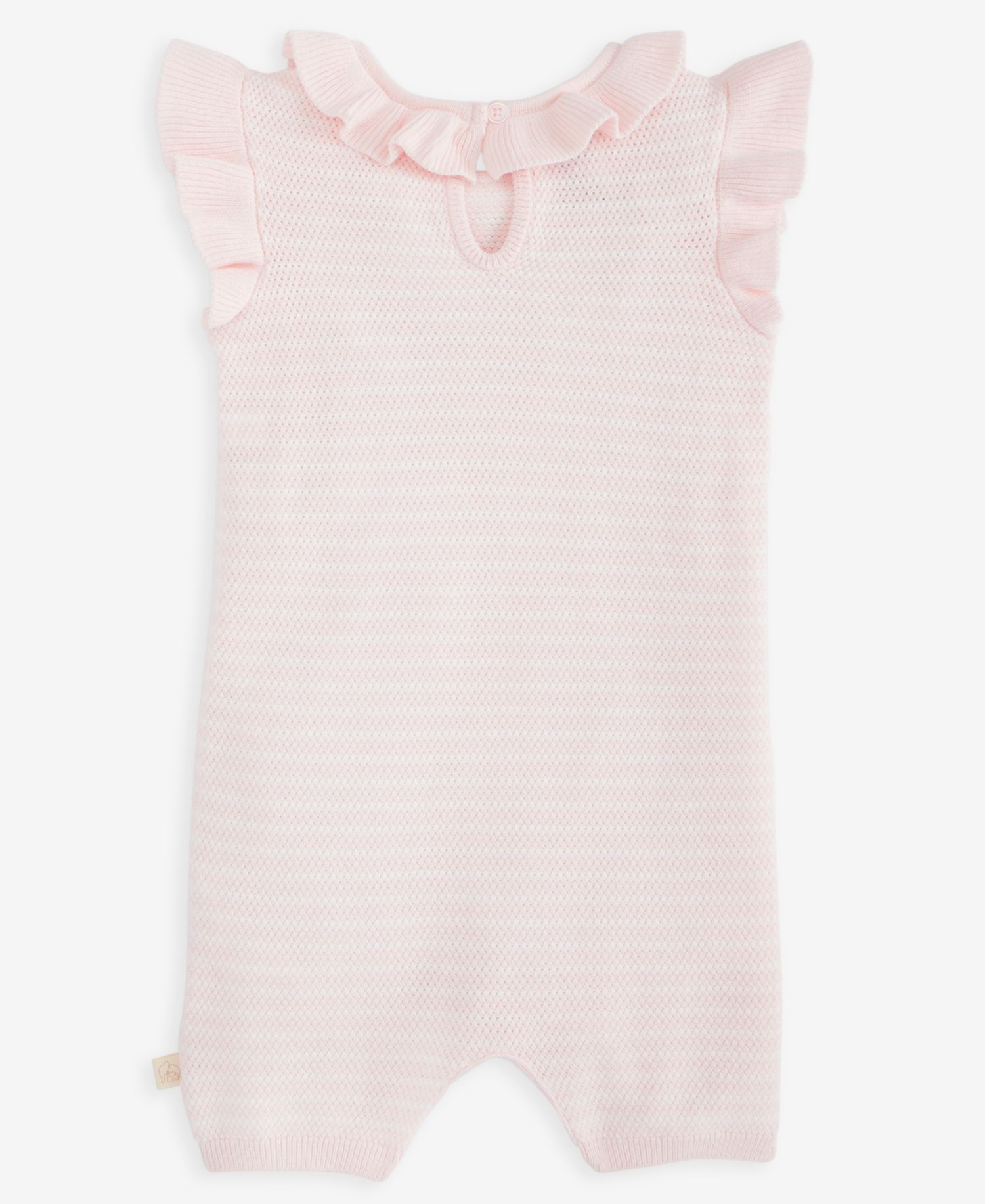 Baby Girls' Striped Cotton Knit Romper